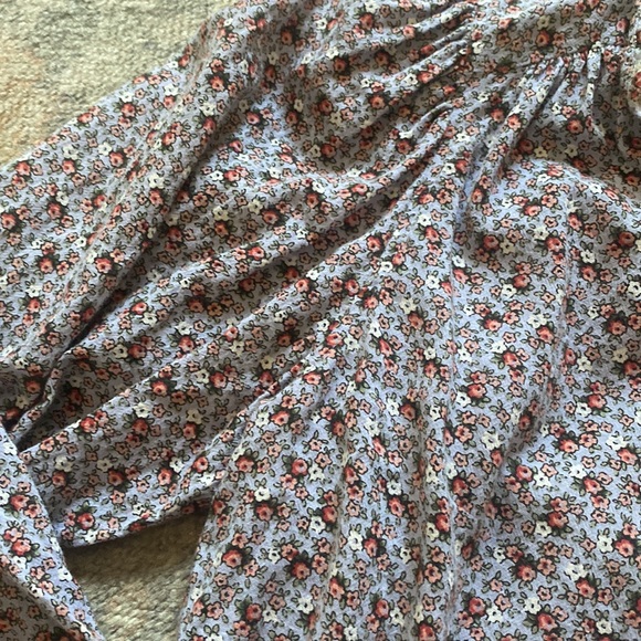 Rebecca Taylor La Vie Floral Ruffle Cotton Blouse - Picture 6 of 10